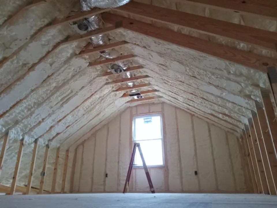 Spray foam roofing application for Crawl Space Insulation project in Piedmont